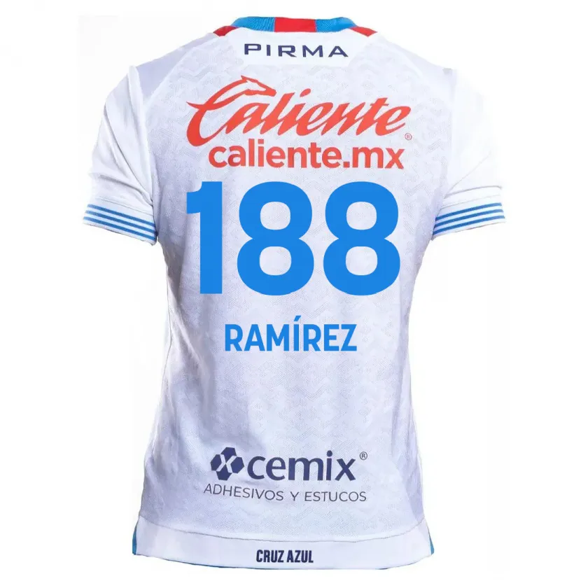Danxen Kvinnor Diego Ramírez #188 Vit Blå Bortatröja Matchtröjor 2024/25 Tröjor T-Tröja