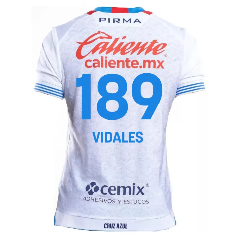 Danxen Kvinnor Álvaro Vidales #189 Vit Blå Bortatröja Matchtröjor 2024/25 Tröjor T-Tröja