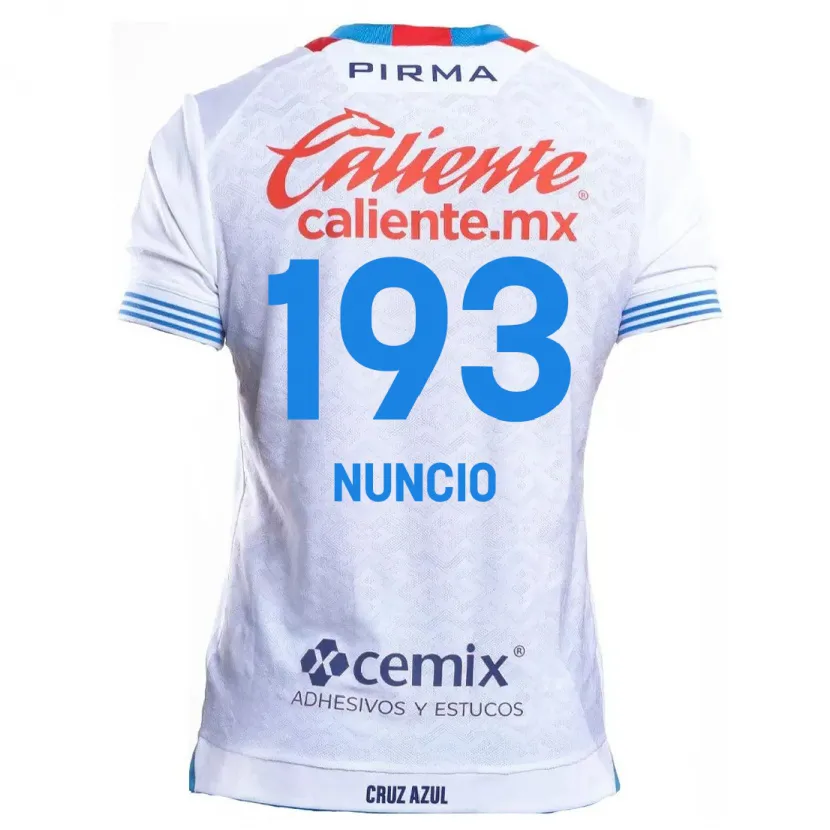 Danxen Kvinnor Jorge Nuncio #193 Vit Blå Bortatröja Matchtröjor 2024/25 Tröjor T-Tröja