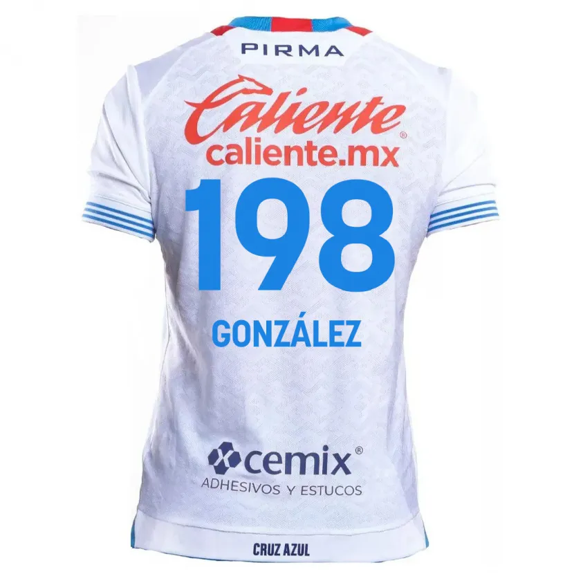 Danxen Kvinnor Kenneth González #198 Vit Blå Bortatröja Matchtröjor 2024/25 Tröjor T-Tröja