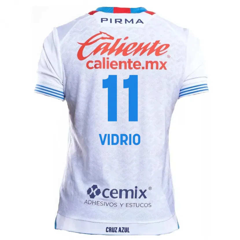 Danxen Kvinnor Nailea Vidrio #11 Vit Blå Bortatröja Matchtröjor 2024/25 Tröjor T-Tröja