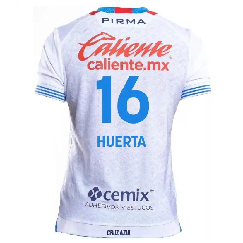 Danxen Kvinnor Ana Gabriela Huerta #16 Vit Blå Bortatröja Matchtröjor 2024/25 Tröjor T-Tröja