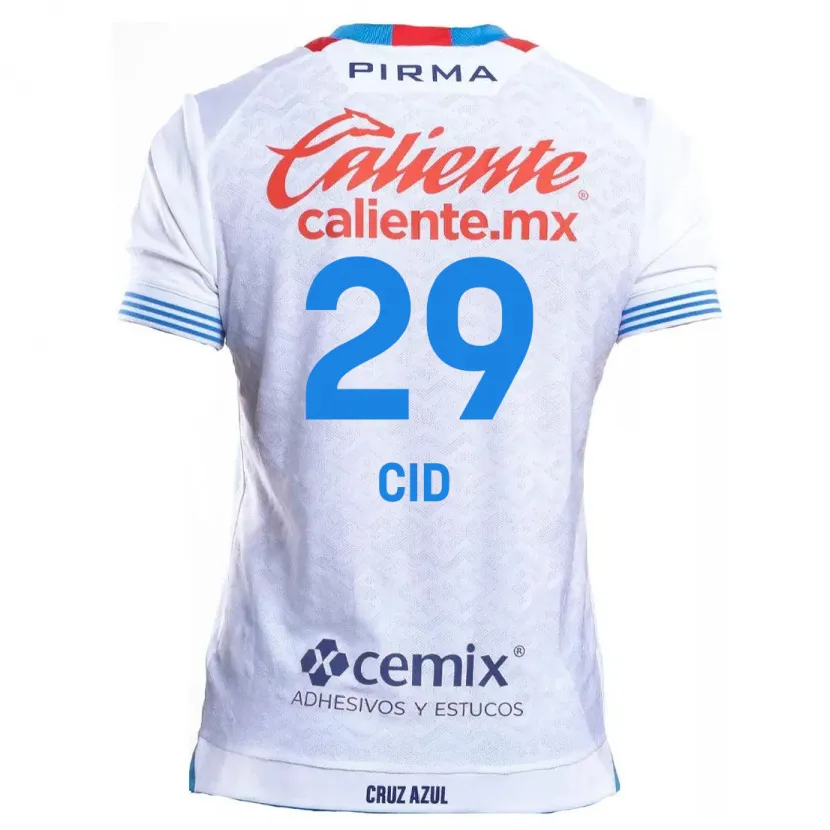 Danxen Kvinnor Claudia Cid #29 Vit Blå Bortatröja Matchtröjor 2024/25 Tröjor T-Tröja