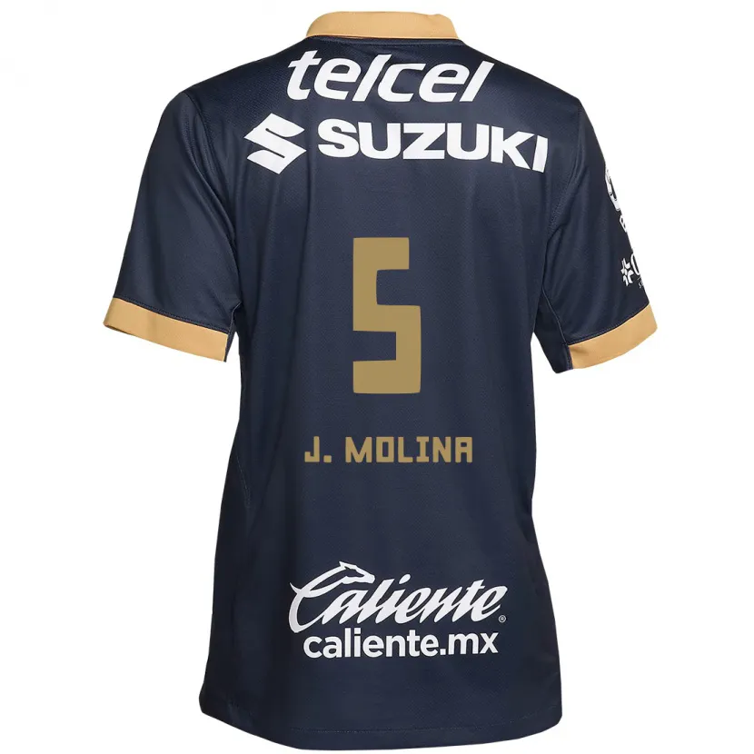 Danxen Kvinnor Jesús Molina #5 Obsidian Guld Vit Bortatröja Matchtröjor 2024/25 Tröjor T-Tröja