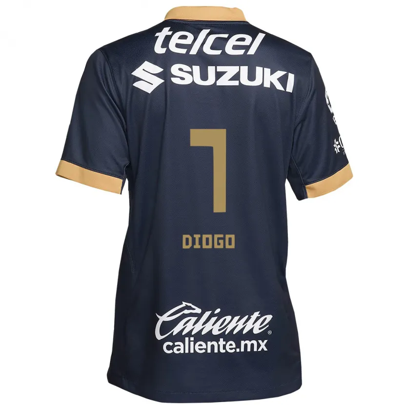 Danxen Kvinnor Diogo #7 Obsidian Guld Vit Bortatröja Matchtröjor 2024/25 Tröjor T-Tröja