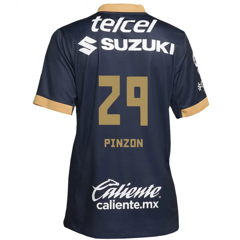 Danxen Kvinnor Liceth Pinzon #29 Obsidian Guld Vit Bortatröja Matchtröjor 2024/25 Tröjor T-Tröja