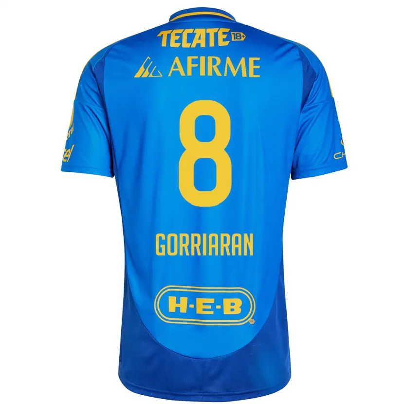 Danxen Kvinnor Fernando Gorriarán #8 Blå Gul Bortatröja Matchtröjor 2024/25 Tröjor T-Tröja