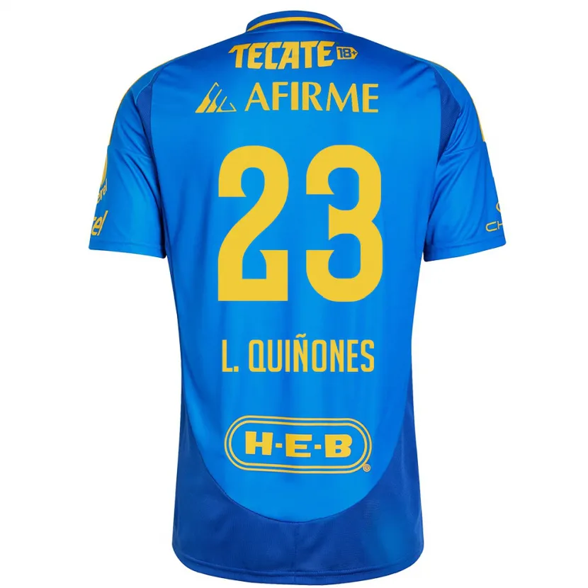Danxen Kvinnor Luis Quiñones #23 Blå Gul Bortatröja Matchtröjor 2024/25 Tröjor T-Tröja