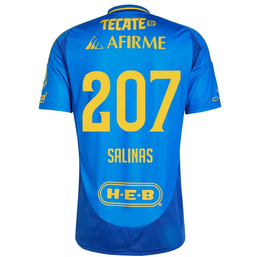 Danxen Kvinnor Marcelo Salinas #207 Blå Gul Bortatröja Matchtröjor 2024/25 Tröjor T-Tröja