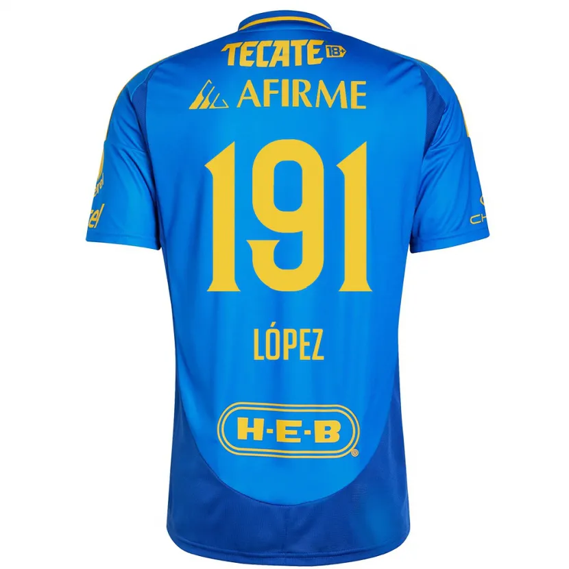 Danxen Kvinnor Adrián López #191 Blå Gul Bortatröja Matchtröjor 2024/25 Tröjor T-Tröja