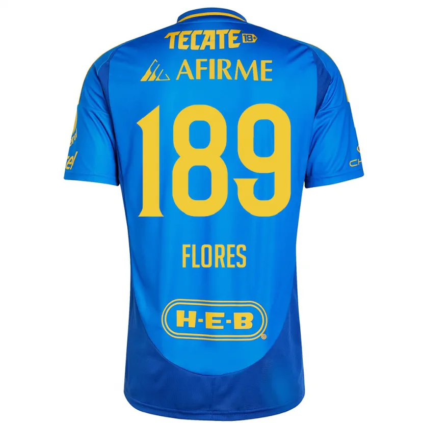 Danxen Kvinnor Rolando Flores #189 Blå Gul Bortatröja Matchtröjor 2024/25 Tröjor T-Tröja