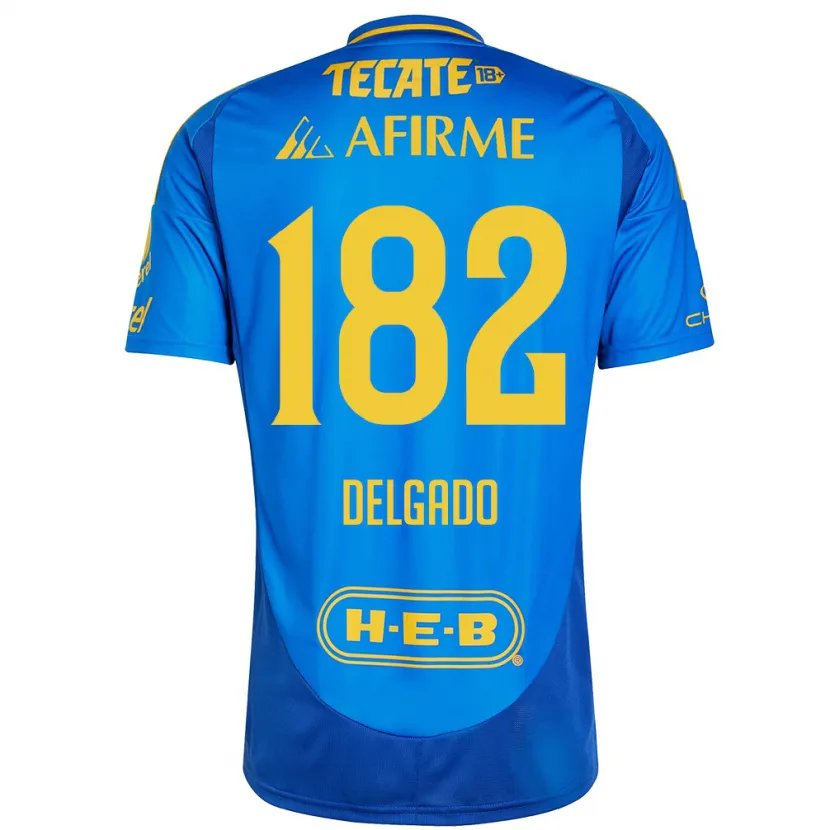 Danxen Kvinnor Arturo Delgado #182 Blå Gul Bortatröja Matchtröjor 2024/25 Tröjor T-Tröja