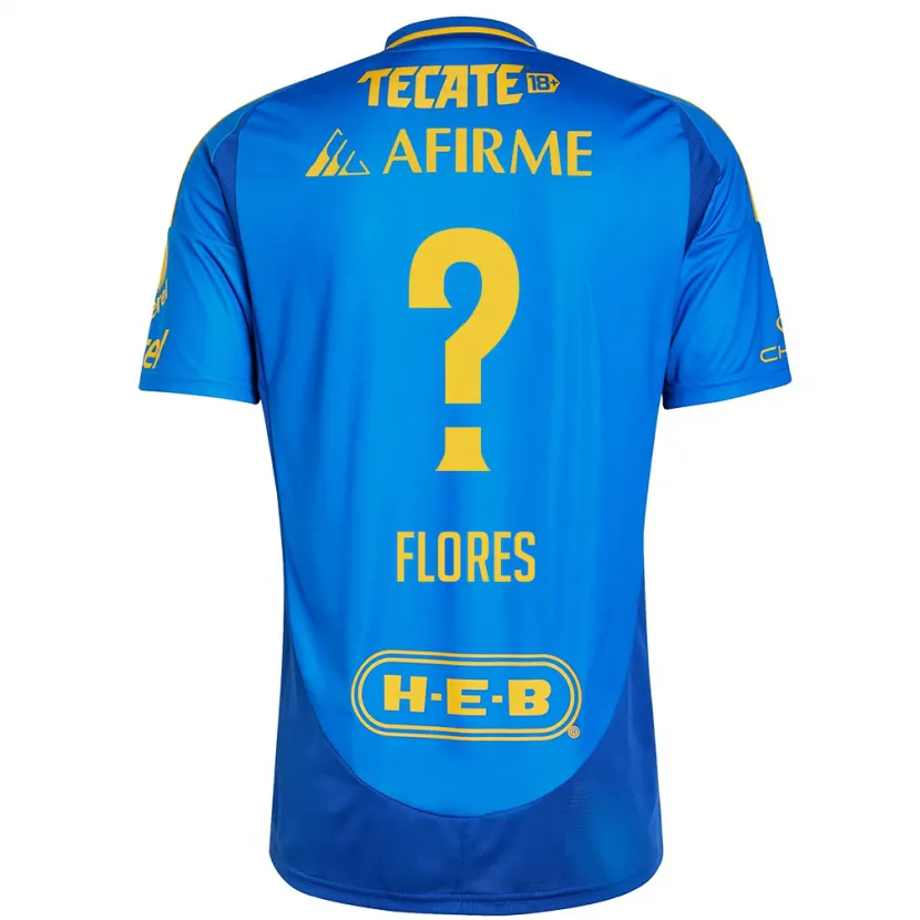 Danxen Kvinnor Hernán Flores #0 Blå Gul Bortatröja Matchtröjor 2024/25 Tröjor T-Tröja