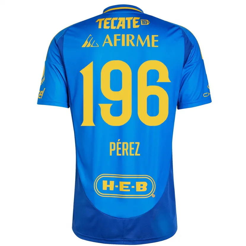 Danxen Kvinnor Axel Pérez #196 Blå Gul Bortatröja Matchtröjor 2024/25 Tröjor T-Tröja