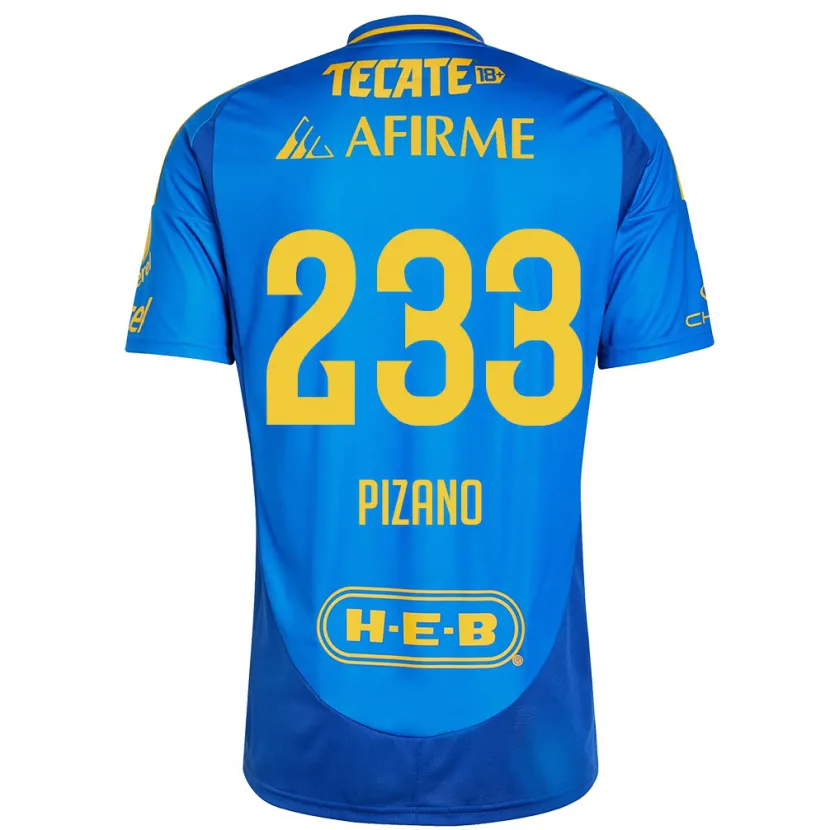 Danxen Kvinnor Juan Pizano #233 Blå Gul Bortatröja Matchtröjor 2024/25 Tröjor T-Tröja