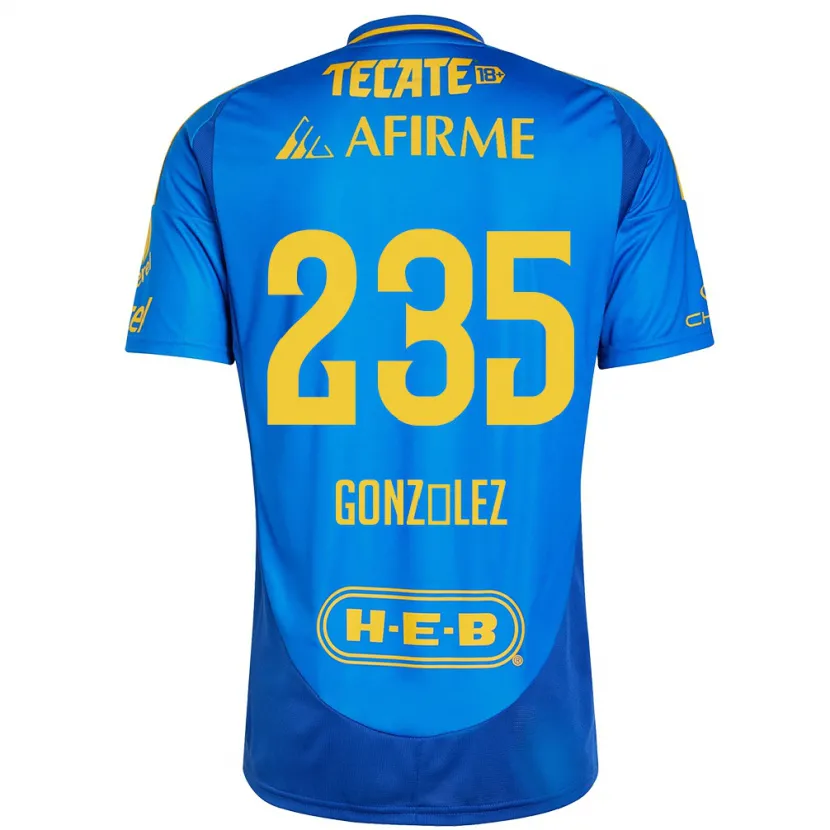 Danxen Kvinnor Mauricio González #235 Blå Gul Bortatröja Matchtröjor 2024/25 Tröjor T-Tröja