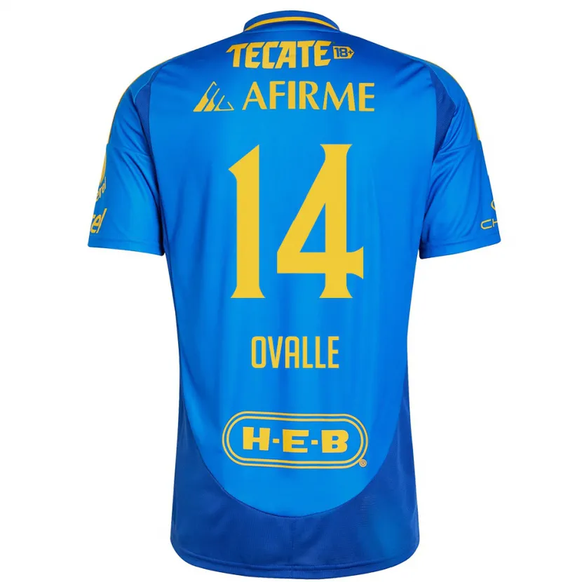 Danxen Kvinnor Lizbeth Ovalle #14 Blå Gul Bortatröja Matchtröjor 2024/25 Tröjor T-Tröja