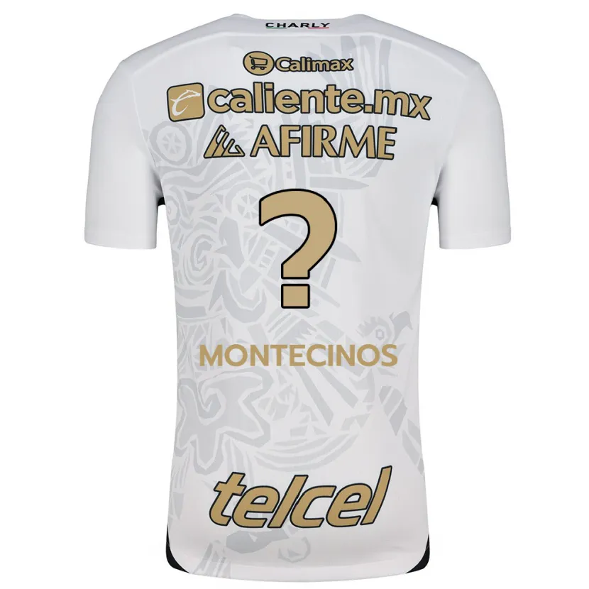 Danxen Kvinnor Joaquín Montecinos #0 Vit Svart Bortatröja Matchtröjor 2024/25 Tröjor T-Tröja
