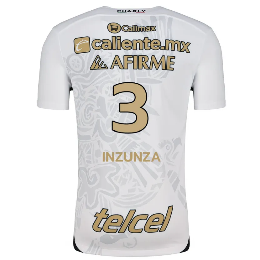 Danxen Kvinnor Rafael Inzunza #3 Vit Svart Bortatröja Matchtröjor 2024/25 Tröjor T-Tröja