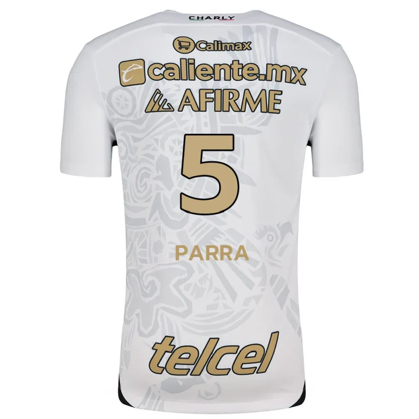 Danxen Kvinnor Rodrigo Parra #5 Vit Svart Bortatröja Matchtröjor 2024/25 Tröjor T-Tröja