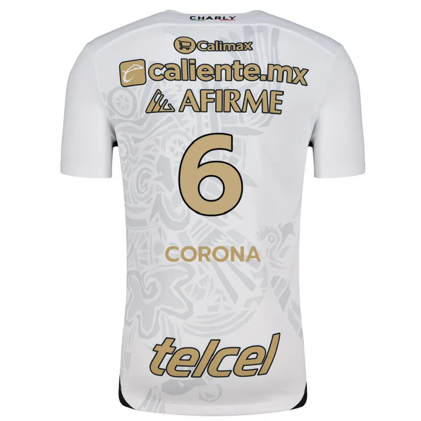 Danxen Kvinnor Joe Corona #6 Vit Svart Bortatröja Matchtröjor 2024/25 Tröjor T-Tröja
