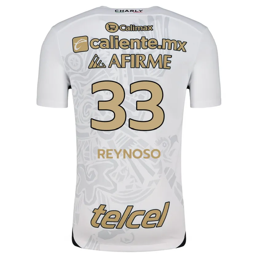 Danxen Kvinnor Emanuel Reynoso #33 Vit Svart Bortatröja Matchtröjor 2024/25 Tröjor T-Tröja