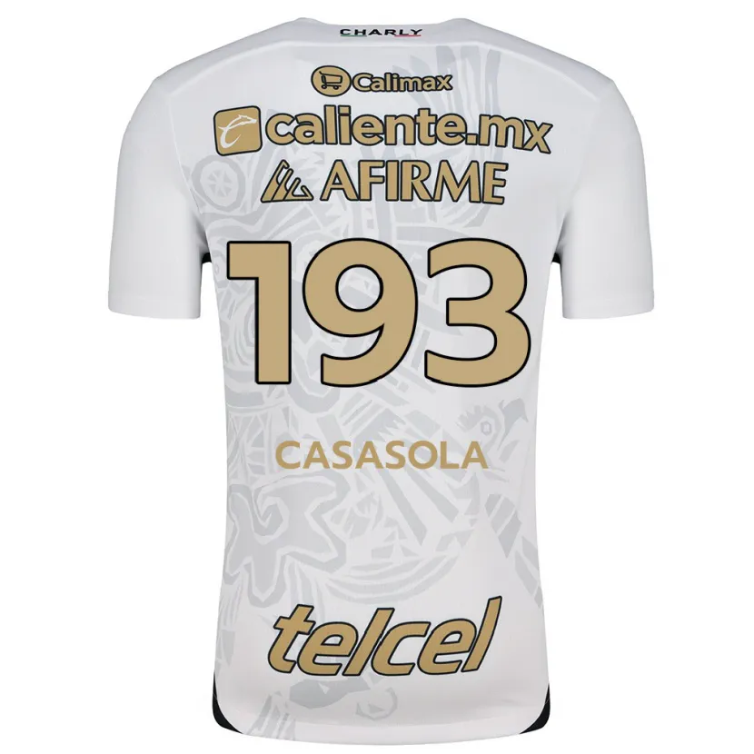 Danxen Kvinnor Axel Casasola #193 Vit Svart Bortatröja Matchtröjor 2024/25 Tröjor T-Tröja