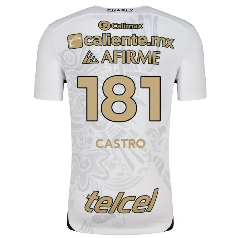 Danxen Kvinnor José Castro #181 Vit Svart Bortatröja Matchtröjor 2024/25 Tröjor T-Tröja