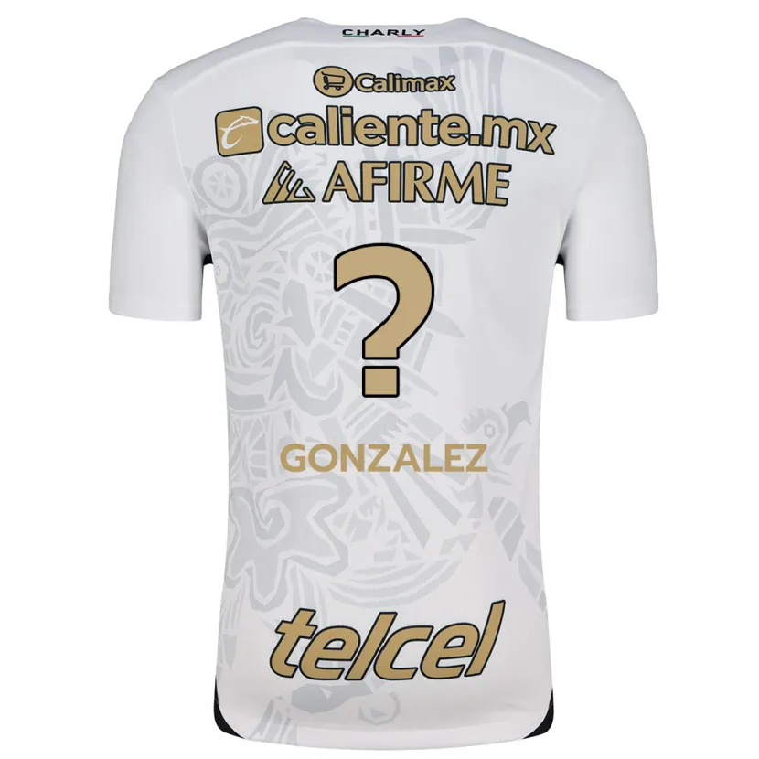 Danxen Kvinnor Óscar González #0 Vit Svart Bortatröja Matchtröjor 2024/25 Tröjor T-Tröja