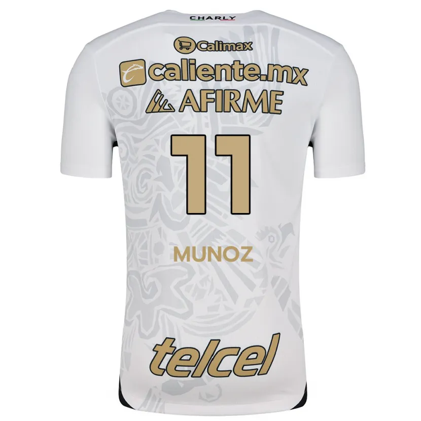 Danxen Kvinnor Sanjuana Muñoz #11 Vit Svart Bortatröja Matchtröjor 2024/25 Tröjor T-Tröja
