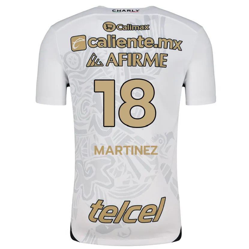 Danxen Kvinnor Natividad Martínez #18 Vit Svart Bortatröja Matchtröjor 2024/25 Tröjor T-Tröja