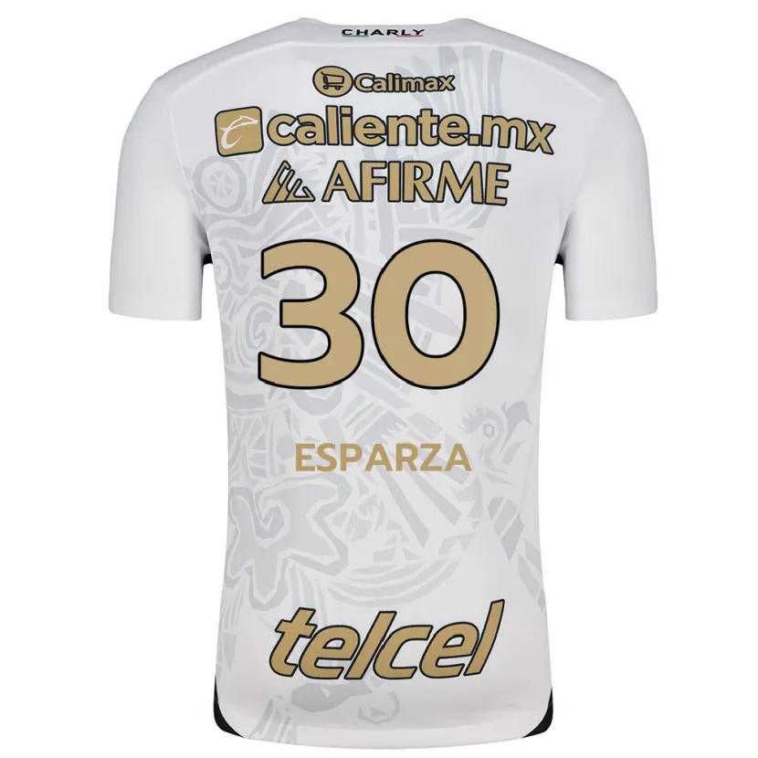 Danxen Kvinnor Litzy Esparza #30 Vit Svart Bortatröja Matchtröjor 2024/25 Tröjor T-Tröja
