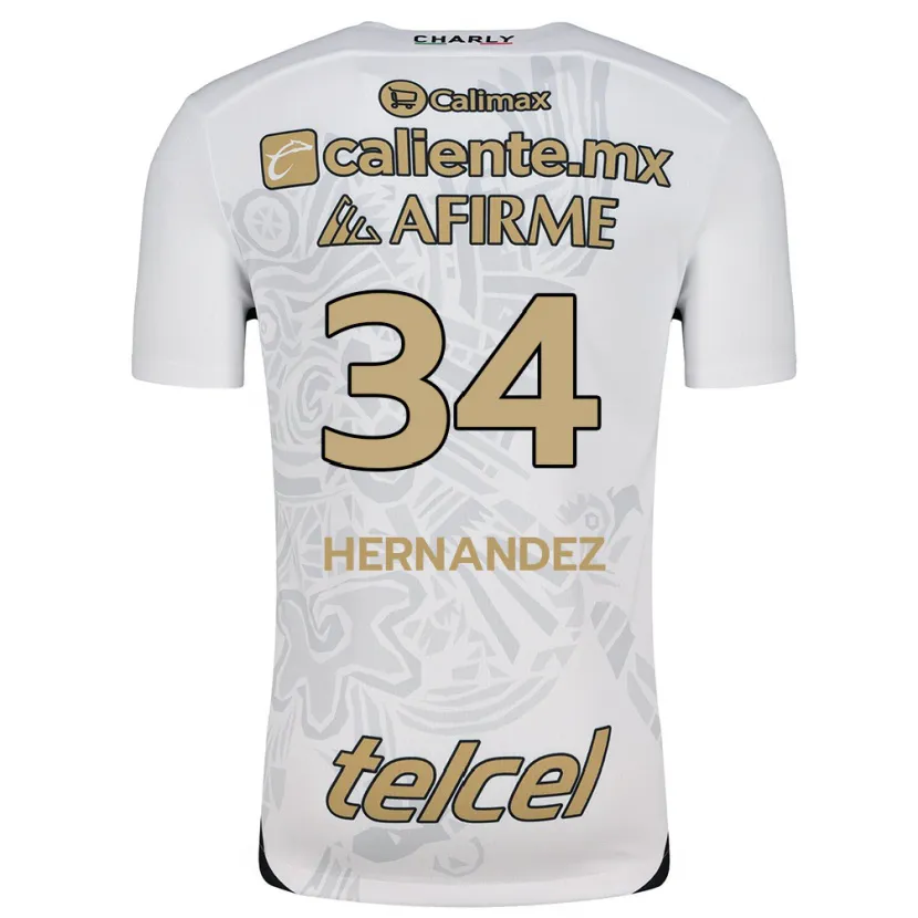 Danxen Kvinnor Kimberly Hernández #34 Vit Svart Bortatröja Matchtröjor 2024/25 Tröjor T-Tröja