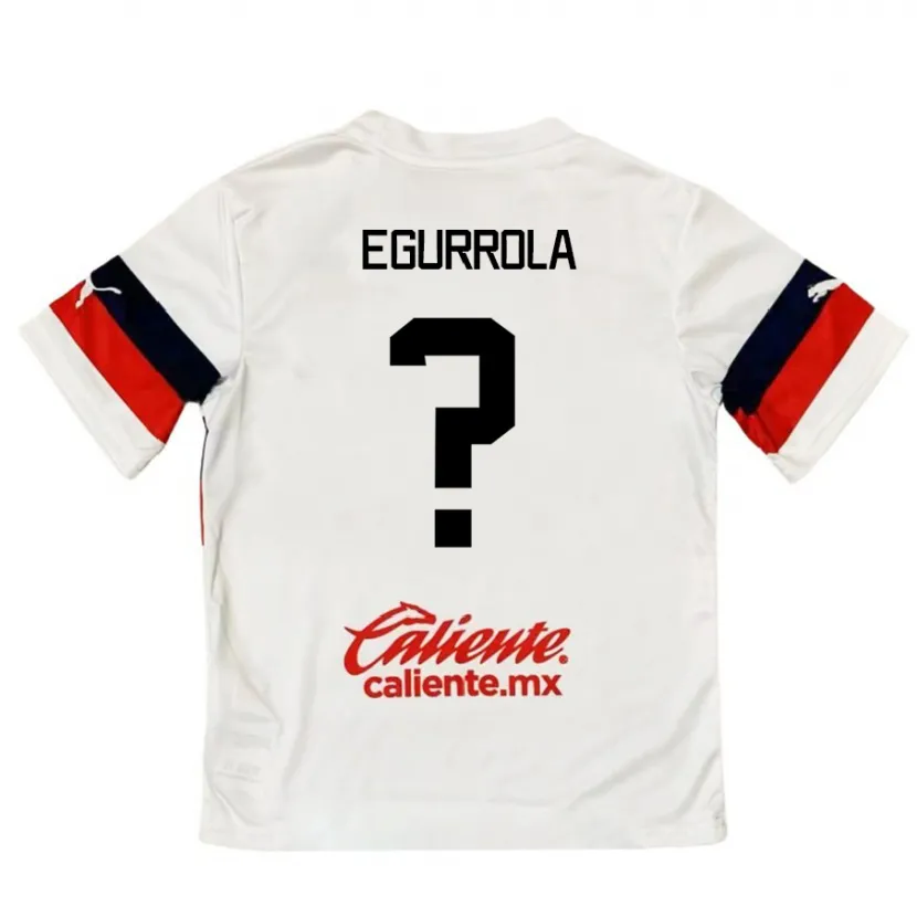 Danxen Kvinnor Luis Egurrola #0 Vit Röd Bortatröja Matchtröjor 2024/25 Tröjor T-Tröja