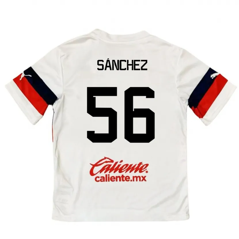Danxen Kvinnor Benjamín Sánchez #56 Vit Röd Bortatröja Matchtröjor 2024/25 Tröjor T-Tröja