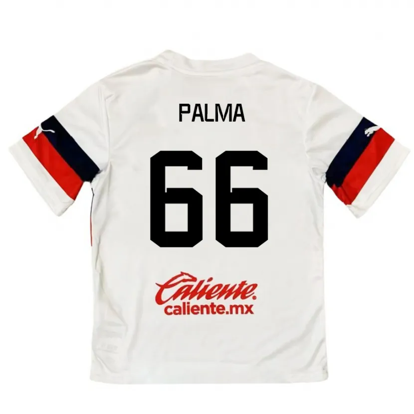 Danxen Kvinnor Arturo Palma #66 Vit Röd Bortatröja Matchtröjor 2024/25 Tröjor T-Tröja