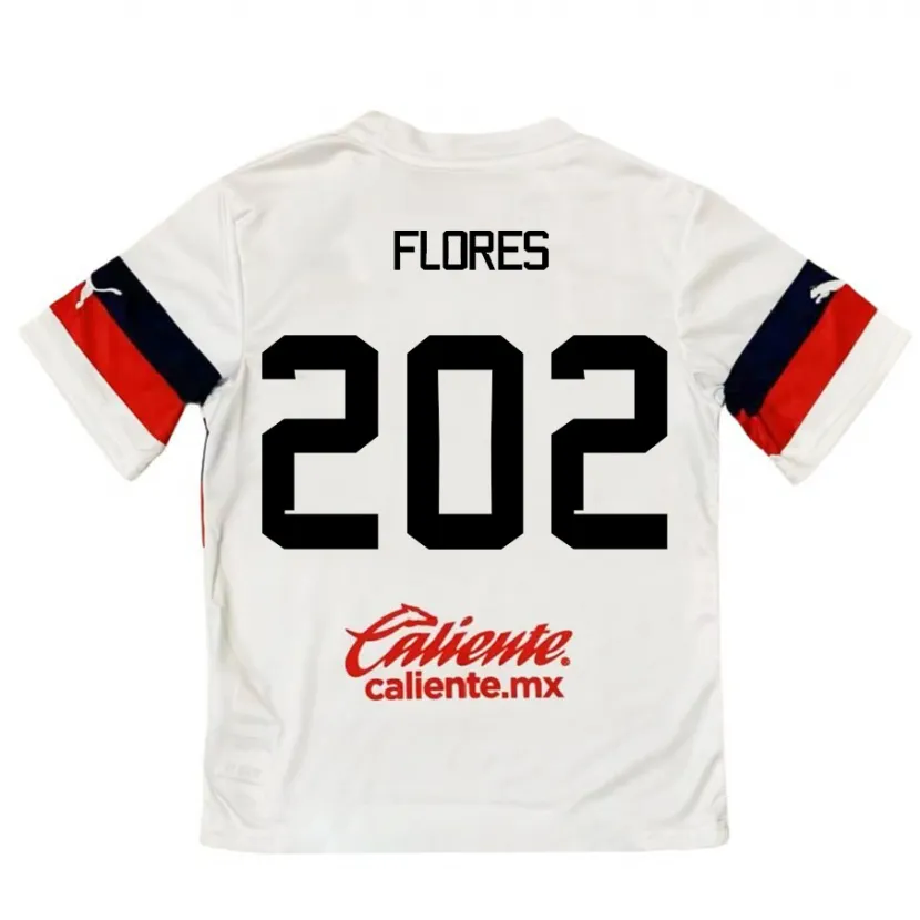 Danxen Kvinnor Daniel Flores #202 Vit Röd Bortatröja Matchtröjor 2024/25 Tröjor T-Tröja
