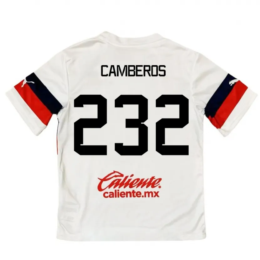 Danxen Kvinnor Hugo Camberos #232 Vit Röd Bortatröja Matchtröjor 2024/25 Tröjor T-Tröja