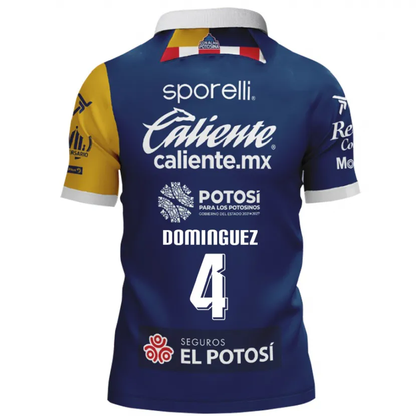 Danxen Kvinnor Julio César Domínguez #4 Blå Gul Bortatröja Matchtröjor 2024/25 Tröjor T-Tröja