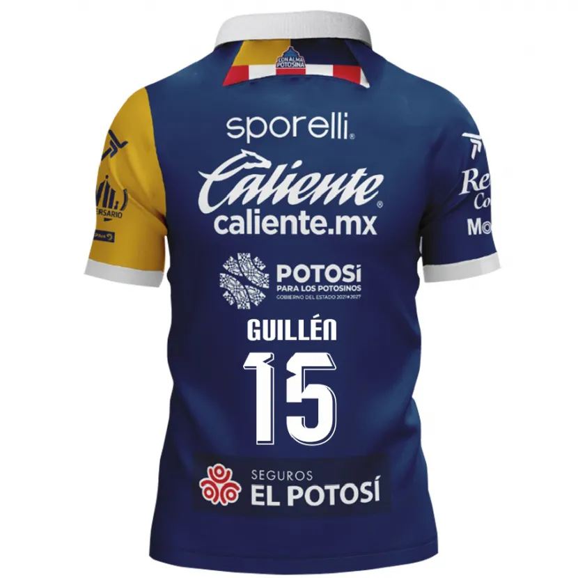 Danxen Kvinnor Daniel Guillén #15 Blå Gul Bortatröja Matchtröjor 2024/25 Tröjor T-Tröja