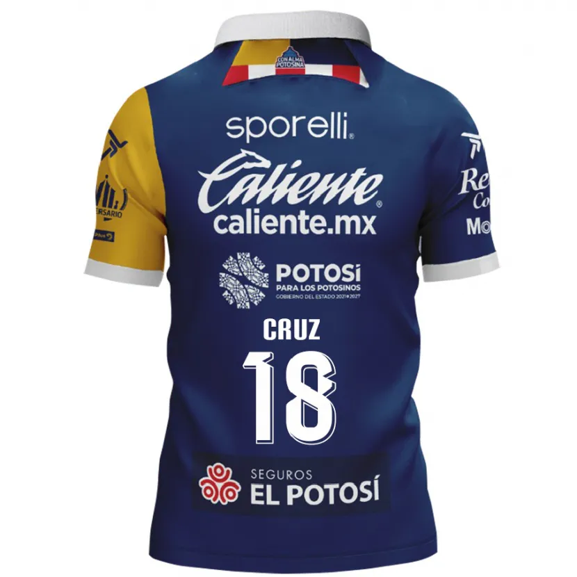 Danxen Kvinnor Aldo Cruz #18 Blå Gul Bortatröja Matchtröjor 2024/25 Tröjor T-Tröja