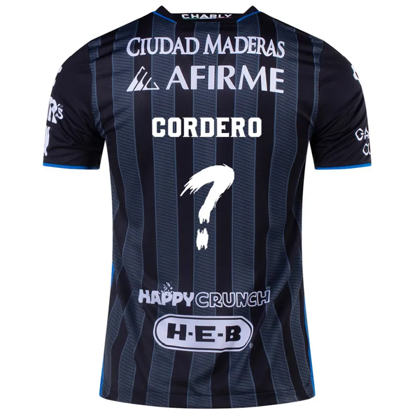 Danxen Kvinnor Nicolás Cordero #0 Vit Svart Bortatröja Matchtröjor 2024/25 Tröjor T-Tröja