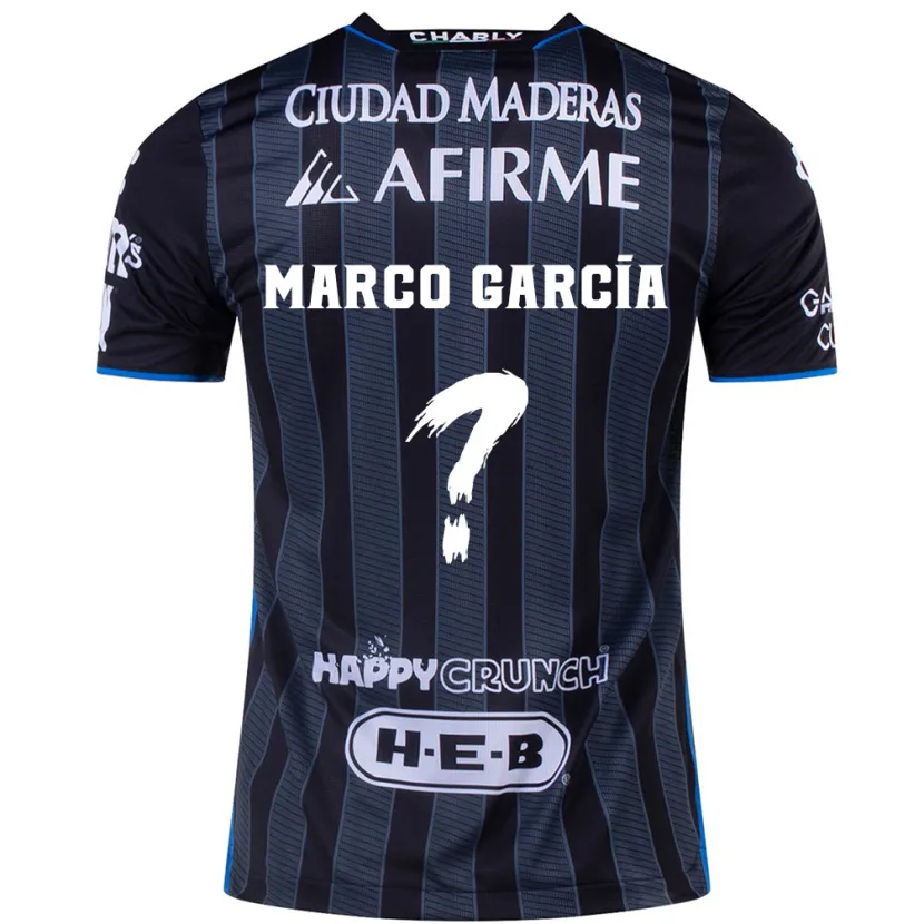 Danxen Kvinnor Marco García #0 Vit Svart Bortatröja Matchtröjor 2024/25 Tröjor T-Tröja
