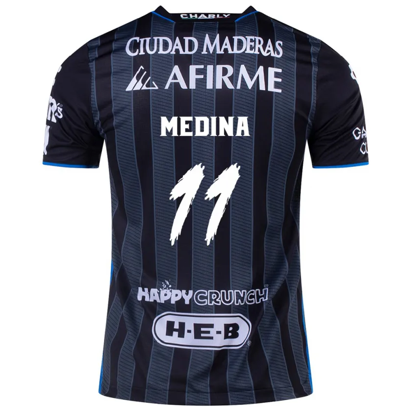 Danxen Kvinnor Alan Medina #11 Vit Svart Bortatröja Matchtröjor 2024/25 Tröjor T-Tröja