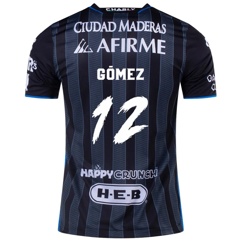 Danxen Kvinnor Jaime Gómez #12 Vit Svart Bortatröja Matchtröjor 2024/25 Tröjor T-Tröja