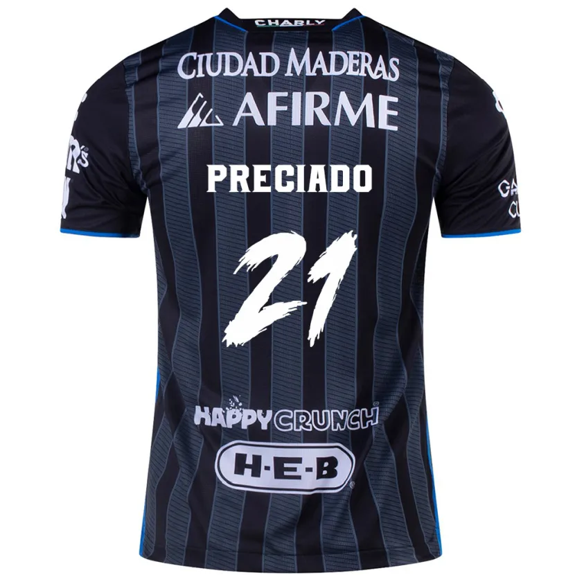 Danxen Kvinnor Ayrton Preciado #21 Vit Svart Bortatröja Matchtröjor 2024/25 Tröjor T-Tröja