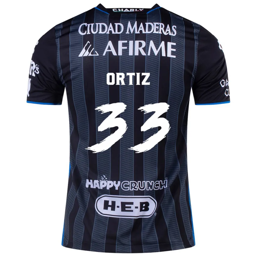 Danxen Kvinnor Pablo Ortiz #33 Vit Svart Bortatröja Matchtröjor 2024/25 Tröjor T-Tröja