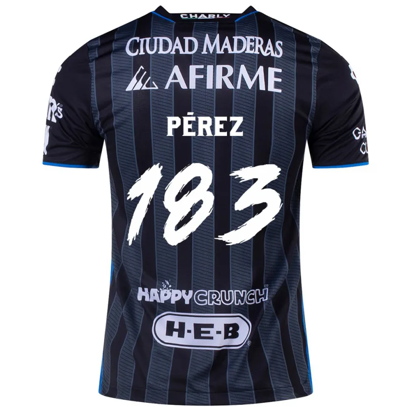 Danxen Kvinnor Aldahir Pérez #183 Vit Svart Bortatröja Matchtröjor 2024/25 Tröjor T-Tröja
