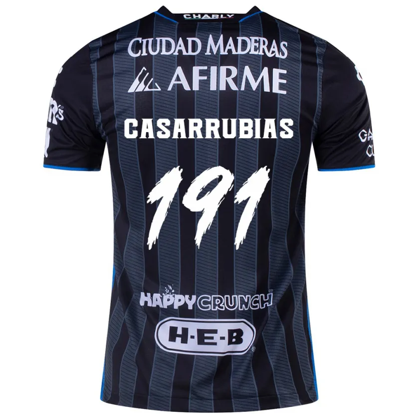 Danxen Kvinnor Aaron Casarrubias #191 Vit Svart Bortatröja Matchtröjor 2024/25 Tröjor T-Tröja