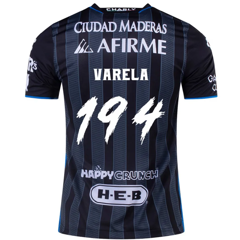 Danxen Kvinnor José Varela #194 Vit Svart Bortatröja Matchtröjor 2024/25 Tröjor T-Tröja